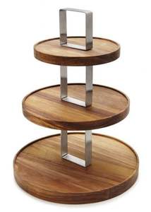 Base de Madera Rectangular Dorada para Pastel, Exhibición de Alimentos, Soporte para Cupcakes y Postres para Bodas y Fiestas a Bajo Precio - Product Image 4