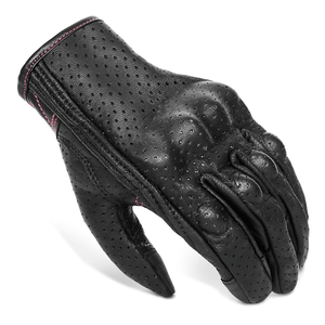 Gants de moto en cuir de chèvre unisexe avec blindage et écran tactile pour le cyclisme, les sports et les voyages en plein air. - Product Image 3