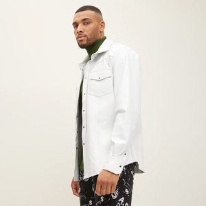 Venta caliente profesional de diseño personalizado de los hombres de manga larga de cuero genuino Polo ligero de talla grande a la venta ahora - Product Image 6