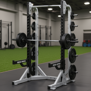 Remanufactured HD Elite <b>Half</b> <b>Rack</b> for Barbell Squats Presses Iron <b>Power</b> <b>Rack</b> for Strength Workouts Fitness Studios Training - Product Image 3