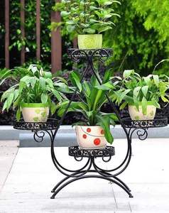 Elegant designer <b>metal</b> flower <b>stand</b> with artistic handwork for garden events home living rooms or rustic wedding decor - Product Image 1