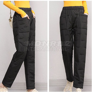 Fashion Unisex Puffer Trousers High Waist Winter <b>Down</b> Pants for Cold Weather Custom Unisex Quilted <b>Down</b> Pants - Product Image 3