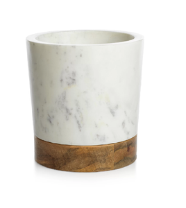 Marble Ice Bucket with <b>Wood</b> Rim Ice Bucket for Promotion Gift Wholesale Supplier Marble Ice Bucket Champagne - Product Image 2