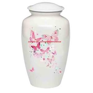 โกศเผาศพรูปผีเสื้อสีขาวทำจากอินเดีย - Product Image 5