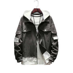 แจ็คเก็ตยีนส์ผู้ชายโลโก้สั่งทำ คุณภาพสูง ดรอปชิป คอตั้ง ระบายอากาศ แห้งเร็ว แต่งผ้าแบบแพทช์เวิร์ค ทันสมัย - Product Image 6