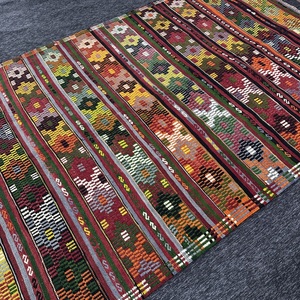 Alfombra Turca Vintage de 6x9.4 pies (184x288 cm), Alfombra Kilim con Diseño Geométrico Arcoíris - Product Image 2