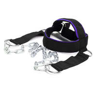 Nouveauté Harnais de tête en acier inoxydable de haute qualité confortable en cuir PU pour hommes Musculation Soutien musculaire Entraînement
