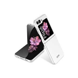 Coque rigide Samsung pour Galaxy Z Flip 6 - Élégant boîtier en PC argenté avec support - Product Image 1