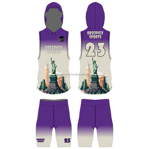 Meilleur ensemble de maillots de football 7v7 sur mesure à compression ajustée / Maillot de football 7on7 imprimé par sublimation, col ras du cou, sans manches, séchage rapide - Product Image 4