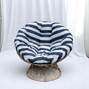 Silla giratoria moderna con cojín, diseño de ratán polivinílico, entrega rápida para jardín, muebles de Patio al aire libre, columpio con marco de aluminio - Product Image 4