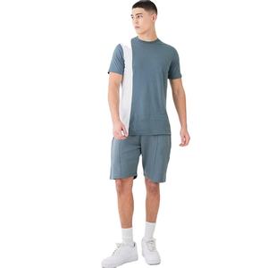 Hombres Casual Slim Fit Twinset Nuevo Diseño de Panel Ropa de Moda Camisa Ligera Pantalones con Cuello Material Elástico PARA EL Verano - Product Image 1