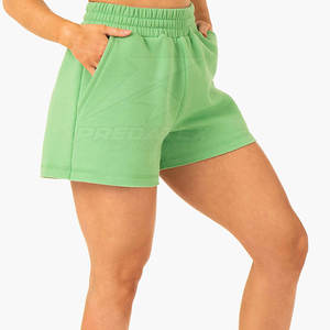 Pantalones cortos de entrenamiento transpirables de tiro alto para mujer Estilo motorista Ropa de gimnasio de yoga - Product Image 5