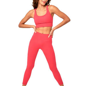Conjunto de Yoga para Mujer de la Mejor Calidad, Hecho a Medida, con Logotipo Frontal, Transpirable, de Secado Rápido, Spandex/Poliéster Resistente, Conjunto de 2 Piezas - Product Image 5