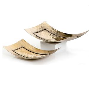 Bandeja de desayuno y café de té de calidad superior y otros platos para servir, bandeja de servidor de café con acabado dorado - Product Image 1