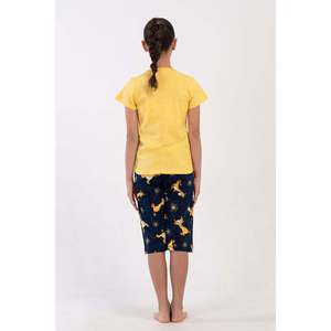 Ensemble Capri ovale pour filles avec col et manches courtes, vêtements de nuit, taille 7-8/13-14 - Product Image 1