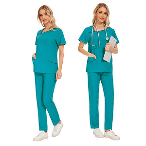 Divisa da Infermiera per Clinica, Tuta Medica Monocolore per Donne, Uniforme Ospedaliera, Camicia e Pantaloni da Lavoro per Dottori, <span class=keywords><strong>Abbigliamento</strong></span> <span class=keywords><strong>Medico</strong></span> - Product Image 4