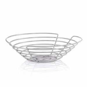 Vaisselle de conception standard corbeille à fruits de qualité supérieure en acier inoxydable de forme incurvée panier de stockage de fruits frais au meilleur prix - Product Image 6