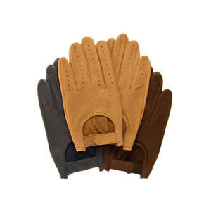 Gants de conduite sans doigts pour hommes, gants en cuir pour hommes - Product Image 5