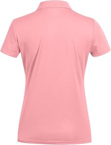 T-shirt rose à manches courtes pour femme, couleur unie, tissu tissé décontracté 220 g/m², longueur normale, style Normcore/Minimaliste - Product Image 3