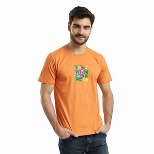 เสื้อยืดสำหรับผู้ชายพิมพ์ลายโลโก้ผ้าฝ้าย60โพลีเอสเตอร์40ผสมผ้านุ่มพิมพ์สกรีนได้ตามต้องการ - Product Image 5