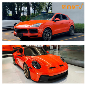 Rollo de Vinilo Brillante Premium MOTJ Color Naranja Lava Cristal 1.52*17m, Película para Envolver Autos que Cambia de Color - Product Image 2