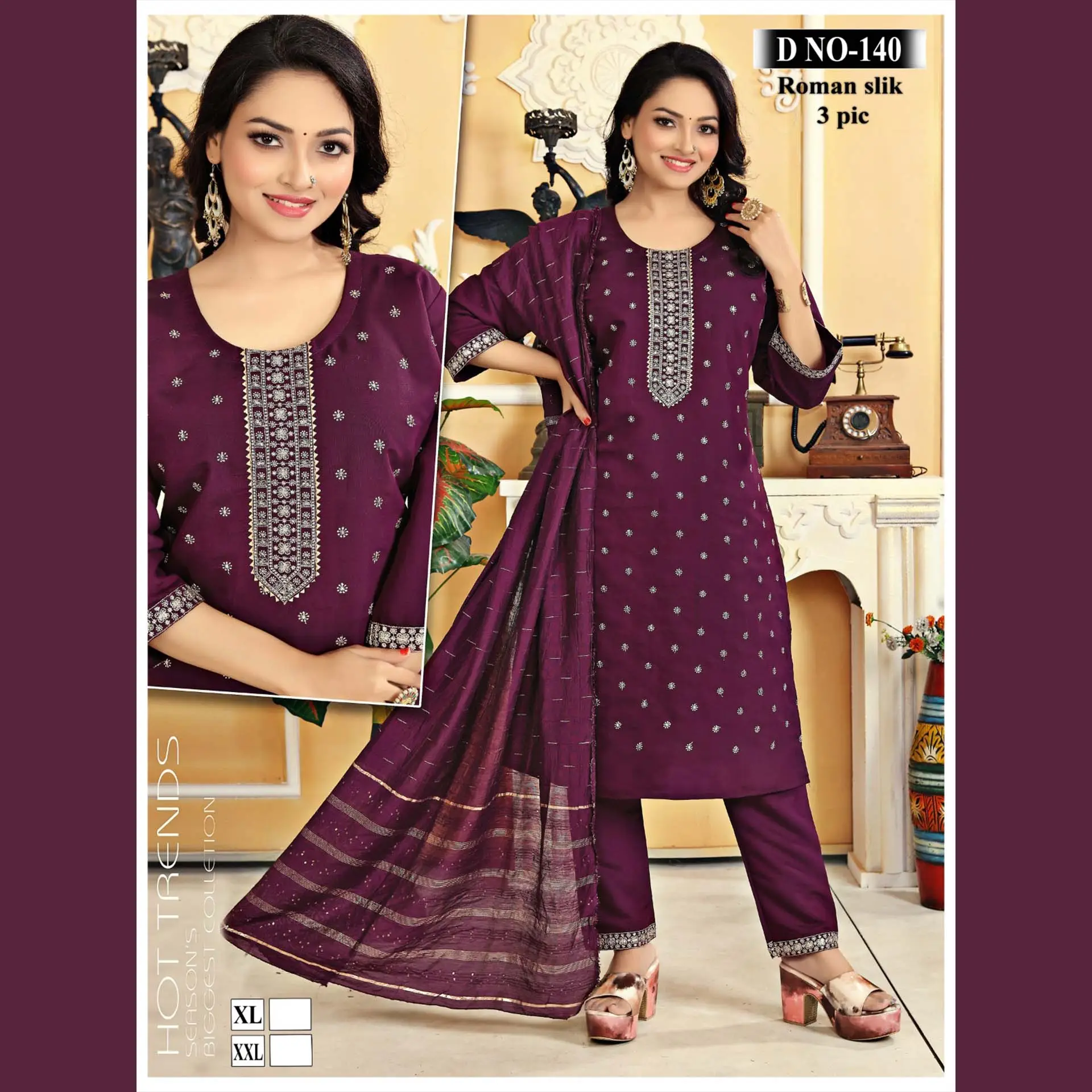 Phong Cách Hiện Đại La Mã In Công Việc Kurtis Ấn Độ Salwar Kameez Phù Hợp Với Với Thêu Làm Việc Cho Hàng Ngày Và Văn Phòng Mặc Cho Phụ Nữ