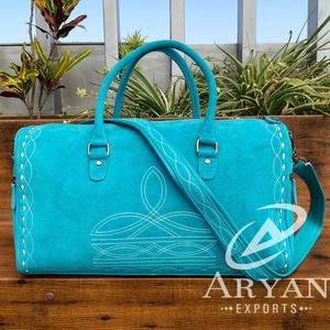 Sac de voyage en cuir suédé pour femmes, sac de voyage de grande capacité en cuir véritable de haute qualité pour hommes - Product Image 1