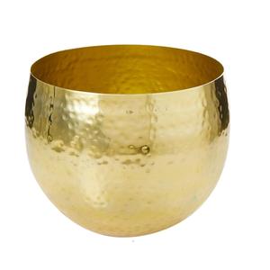 Maceta de Metal redonda con acabado dorado, maceta de suelo hecha a mano para decoración del hogar, suministros de jardín, recién llegado - Product Image 6