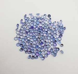 พลอย tanzanite ธรรมชาติทรงกลมอัญมณีหลวม19ชิ้น4.50มม. 7 CT พลอย tanzanite ธรรมชาติพลอย tanzanite ทรงวงรีตัดเป็นรูปวงรี - Product Image 4