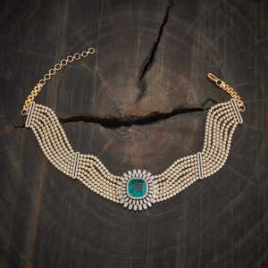 Collier de mariage chic pour femme avec perles d'imitation superposées - 36g 180301 - Product Image 1