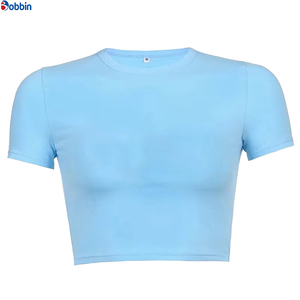 Camisetas Nuevas para Mujer, Camisetas Cortas Estampadas de Verano, Camisetas de Algodón Lisas con Gráficos, Camisetas Cortas de Manga Corta con Cuello Redondo para Mujer - Product Image 4