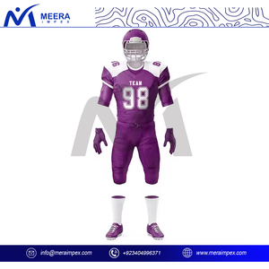 Uniformes de fútbol americano de diseño personalizado 2025 para hombre, uniforme de fútbol americano holgado de tela de poliéster 100% de alta calidad - Product Image 4