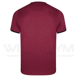 Conçu sur mesure T-shirt à manches courtes en coton à séchage rapide pour hommes Chemise de sport à motif solide avec logo imprimé - Product Image 4