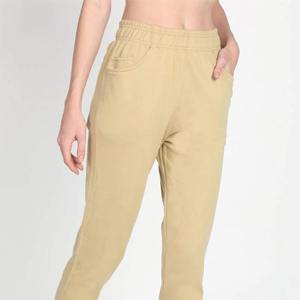 Pantalones de chándal ajustados modernos para mujer con cintura elástica Moda de invierno elegante y cómoda con estilo frontal plano y bolsillos - Product Image 4