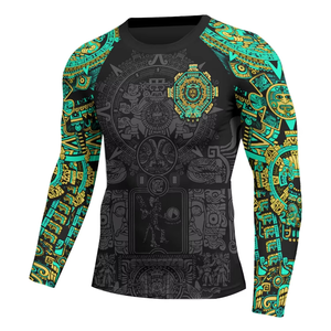 Rashguard de sport personnalisé avec logo, protection UPF 50+, pour surf, natation, sublimation, sans Gi, pour hommes, manches courtes, MMA, BJJ, Jiu Jitsu - Product Image 2