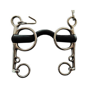 Bocado Dinámico Veterinario Greeley Gag Dogbone Hackamore para Caballos, Acero Inoxidable, Boquilla Lisa, Calidad Premium, Todos los Tamaños Disponibles - Product Image 5
