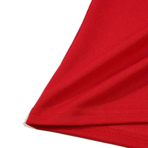 Turn Down Collar Color rojo Transpirable Adultos Desgaste Algodón Manga corta Temporada de verano Desgaste Polos - Product Image 6