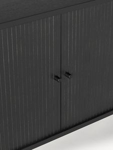 Modern Style Wooden <b>Sideboard</b> Black Color Finish for Indoor Home Living Furniture - Product Image 4