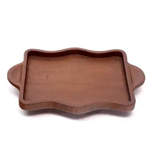 Bandeja Ovalada de Madera Artesanal, Madera Natural Sólida con Acabado Liso, Utensilios de Cocina Ecológicos y Duraderos para Comer - Product Image 5