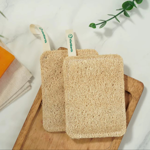 Natural Loofah Sponge, Loofah Vegetable Scrubber for Kitchen, Reusable Natural Dish Sponge for <b>Cleaning</b> and Shower Scrubbing - Product Image 1