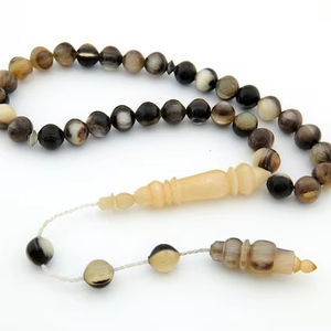 แทสบิห์แตรควายธรรมชาติทรงยาวสัมผัสแท้ขัดเงาด้วยมือสไตล์ศาสนาแบบชนบทใช้ได้ทุกวันดีไซน์ไม่เหมือนใคร - Product Image 1