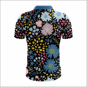 OEM Design floral personnalisé respirant Tropical été maillot de golf grande taille hommes pour polo décontracté avec évacuation de l'humidité - Product Image 3