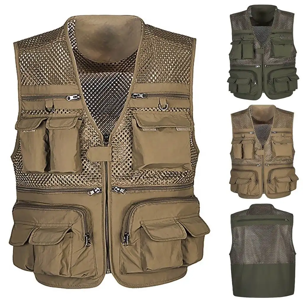 OEM gilet con cambio a fettuccia giacca estiva per lo scarico di gilet con tasca multifunzione giacca senza maniche USA