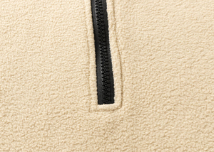 Hiver 2026 Pull à capuche chaud brodé en polaire 100% Coton Couleur unie Col montant Coupe oversize Unisexe - Product Image 2