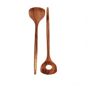 Juego de utensilios de cocina de madera de acacia, 6 piezas, servidores de ensalada de madera de mango, Juego de 2 SERVIDORES DE ENSALADA DE MADERA, Juego de 2 KETCHENWAR ÚNICO HECHO A MANO - Product Image 6