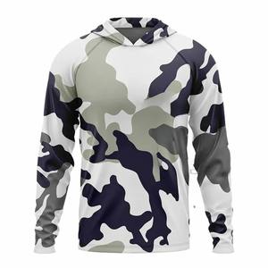 Otoño e invierno, nuevo suéter de lana de camuflaje grande, Sudadera con capucha con cordón deportivo relajado suelto para hombre - Product Image 6
