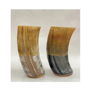 Viking corne verre naturel fait à la main articles à boire corne tasse produit de haute qualité et haute commercialisation grossiste et fabrication - Product Image 5