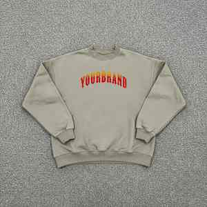 Sudaderas Básicas para Hombre, Hechas a Medida, 100% Algodón, Cuello Redondo, Talla Grande, Logotipo Impreso en 3D, Tejido Grueso para Invierno - Product Image 1