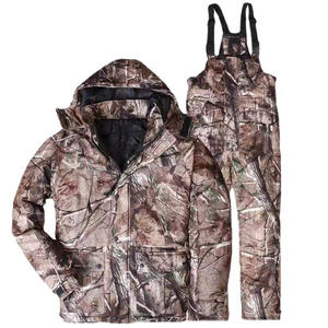 Combinaison de chasse respirante imperméable coupe-vent à motif camouflage, vêtements de safari pour le camping en plein air, pour hommes et femmes - Product Image 1
