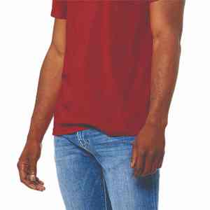 T-shirt à col rond pour hommes en coton biologique 100% de haute qualité Logo personnalisé caractère tricoté de mode durable surdimensionné - Product Image 2